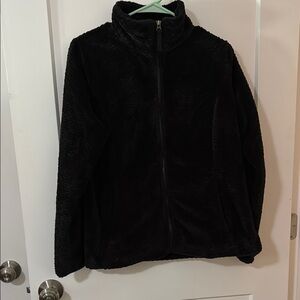Free2B Black Fleece Zip-Up Jacket Size L